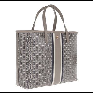 Tory Burch French Gray Gemini Link Tote